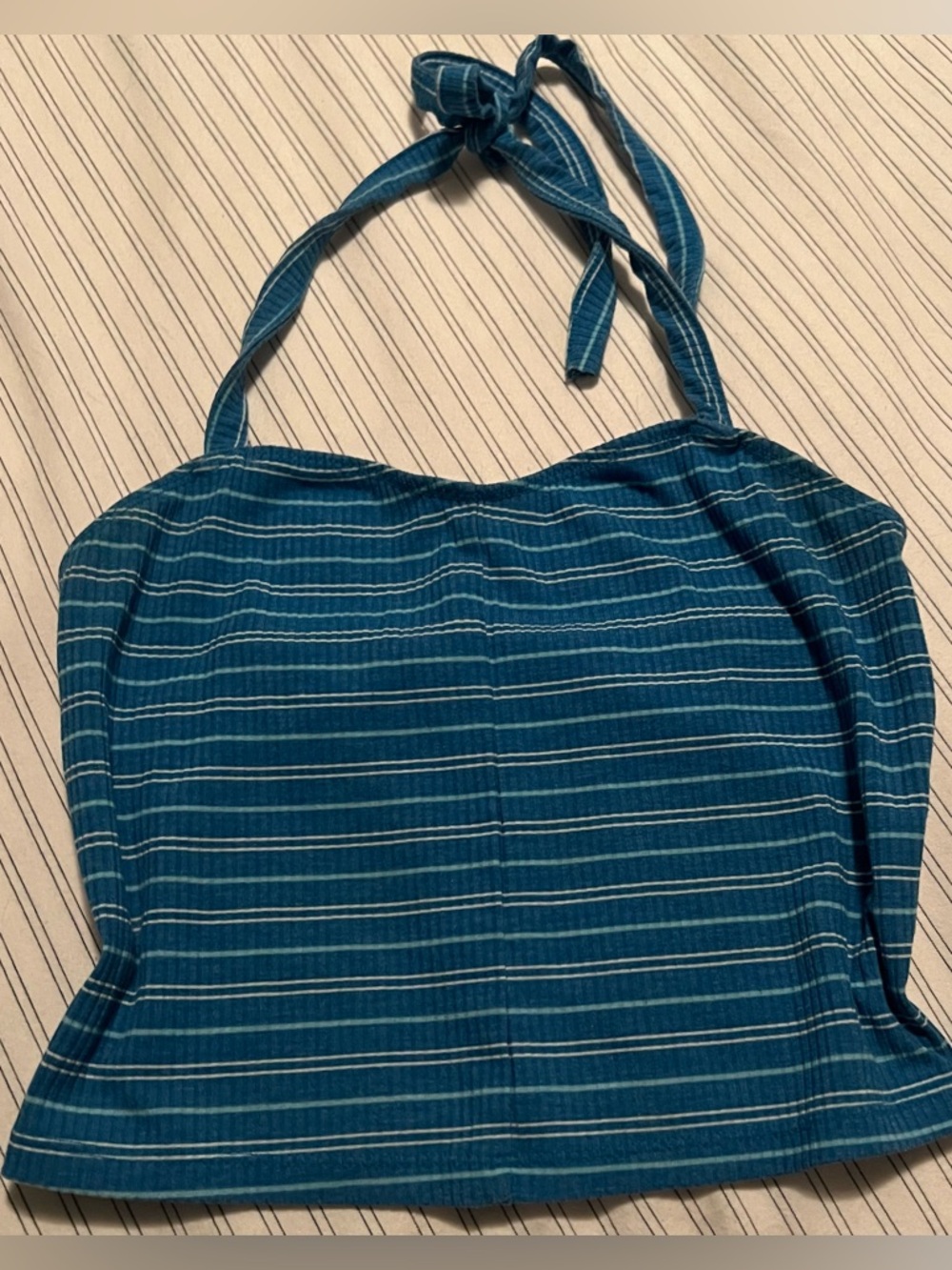 PacSun blue striped halter top